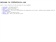 Tablet Screenshot of csspatterns.com